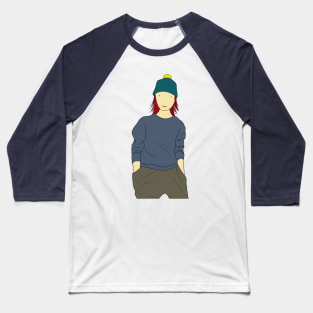 Girl wearing bobble hat Baseball T-Shirt